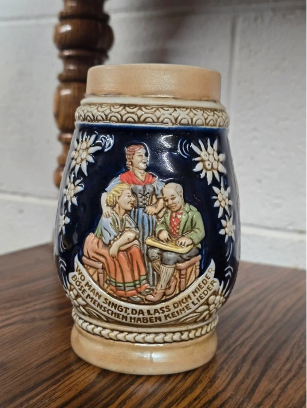 Vintage Ceramarte Hand-Painted German Beer Stein Mug – Made in Brazil